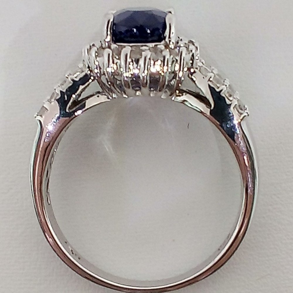 gorgeous genuine blue sapphire ring! size 6 - Picture 7 of 9